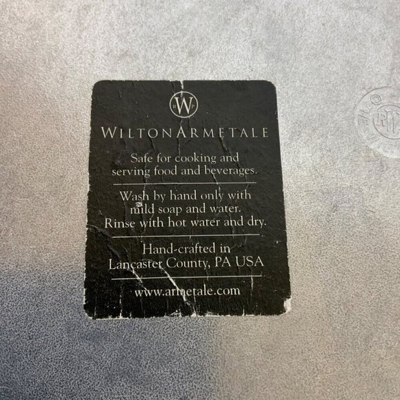 Wilton Armetale Scallop Handle Large Oval Serving Tray 16 inch Pewter Bruce Fox - Picture 6 of 6